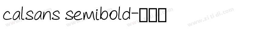 calsans semibold字体转换